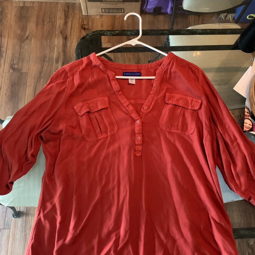 Soft dark orange half sleeve Shirt